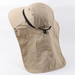 Summer Sun Hat Men Women Cotton boonie Hat with Neck Flap Outdoor UV Protection Large Wide Brim Fisherman hat Hiking Fishing Safari Bucket Hat