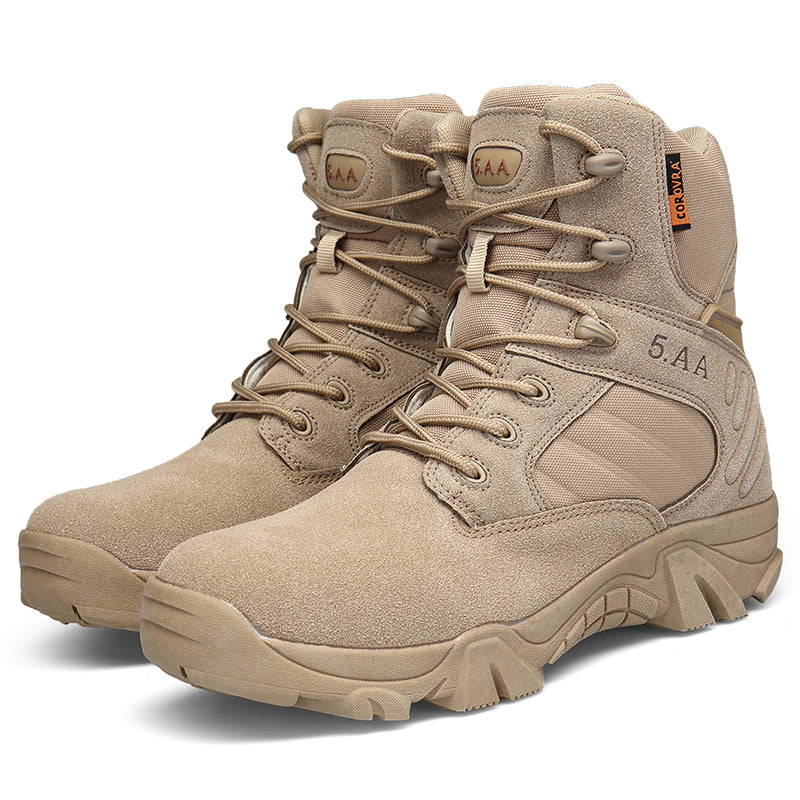 Outdoor hiking, motorcycle, men's shoes, locomotive, assault shoes, military boots, special forces, field long, combat boots, desert