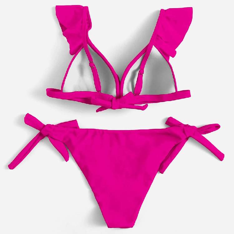 Hot Pink High Waist Bikini Sets Push Up Swimsuit Two Pieces Female Swimwear Women 2021 New Beach Bathing Suit Biquini Mujer