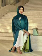 Southeast Asian women's clothing, Middle Eastern Abaya color-blocking coat, Dubai Arabian chiffon dress, daily casual wearable robe