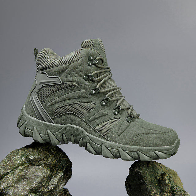 Mid-low help  camping hiking boots men's training boots outdoor hiking boots desert boots