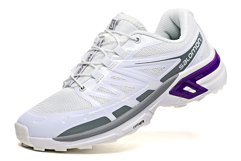 White and purple Salomon outdoor casual retro XT WINGS 2  sneakers men's hiking shoes 36-40