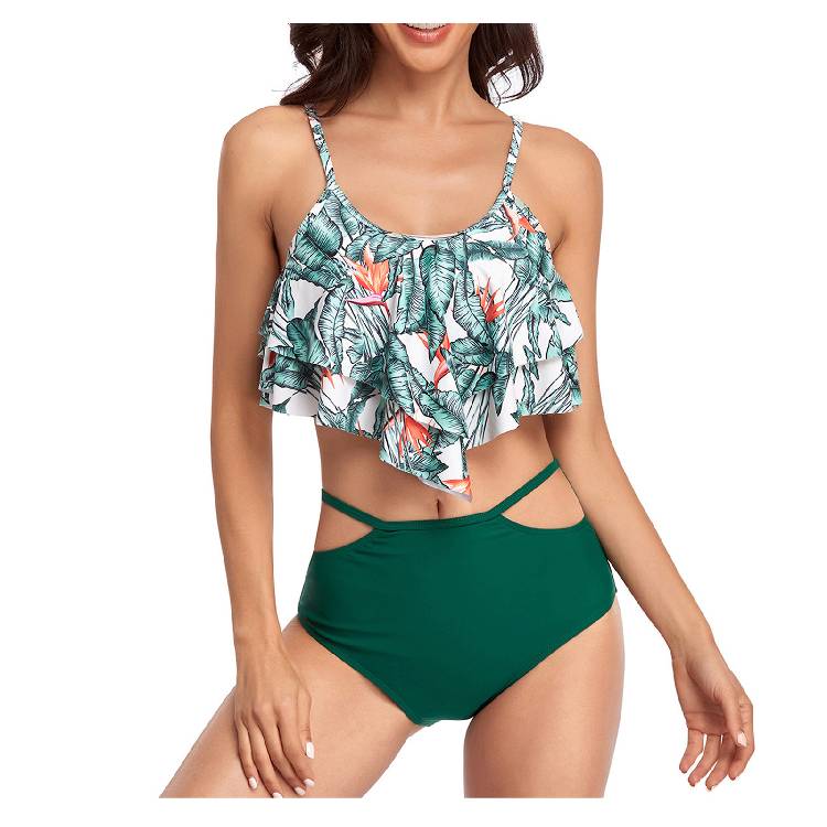 Summer  2021  Waist Swimsuit 2 Piece Female Biquini Fruit Print Women'S Swimwear Bathing Suit Women Swimsuit Ladies