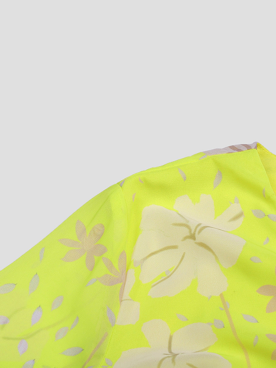 floral print chiffon dress