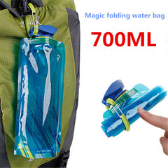 Outdoor folding drinking water bag equipment, travel, cycling, sports, hiking, portable climbing water bottle, water bottle, travel supplies, portable folding water bag