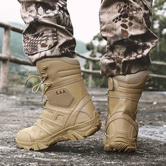 Top desert tactical boots combat boots comfortable hiking shoes large size military boots men's boots