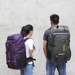 80L large-capacity outdoor hiking mountaineering bag male long-distance travel travel luggage backpack female computer bag