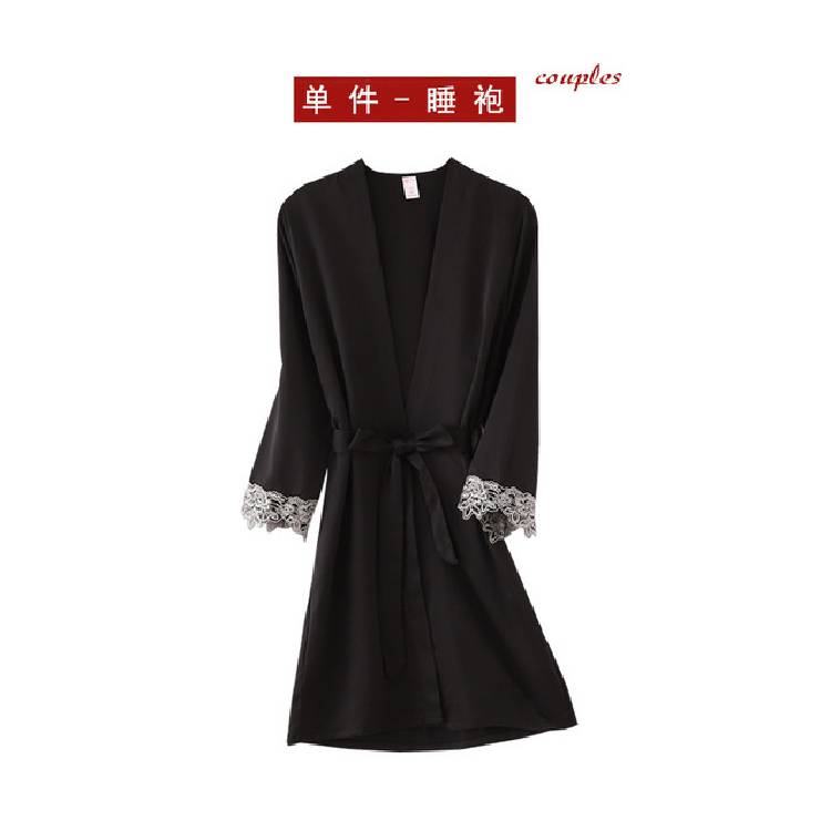 Women's 5 Pieces Pajamas Sets Silk Robe Sleep Suit Lace Satin Nightgown Neck Cami Nighties Wear Pijama Home Nightdress