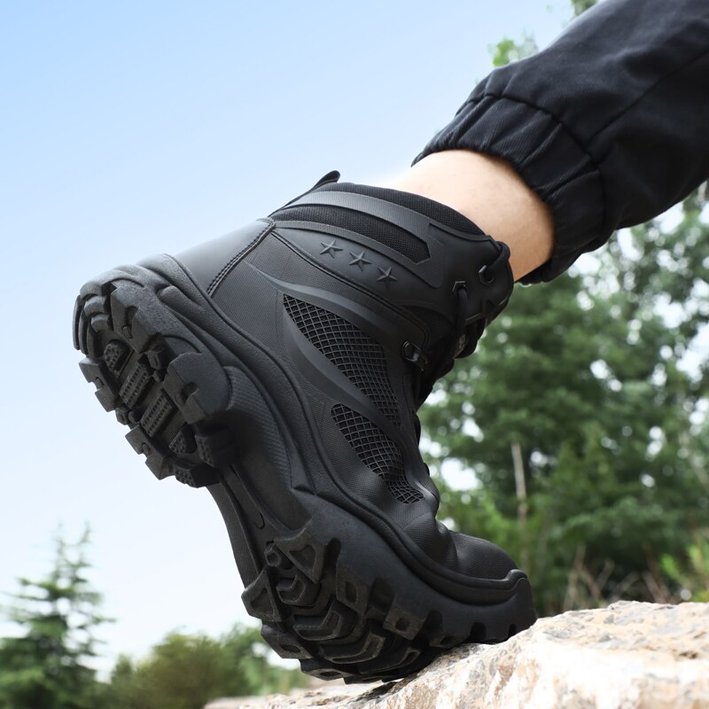 2023 جديد الشتاء أحذية أحذية السلامة الرجال أحذية عمل عالية الجودة المضادة للثقب مكافحة تحطيم غير قابل للتدمير أحذية أحذية التنزه 7