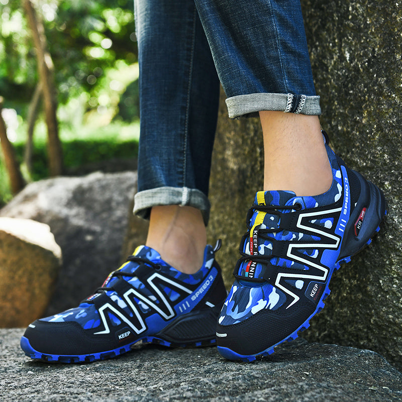 Outdoor Hiking Shoes Plus Size Men's Camouflage Hiking Shoes Lightweight Sneakers