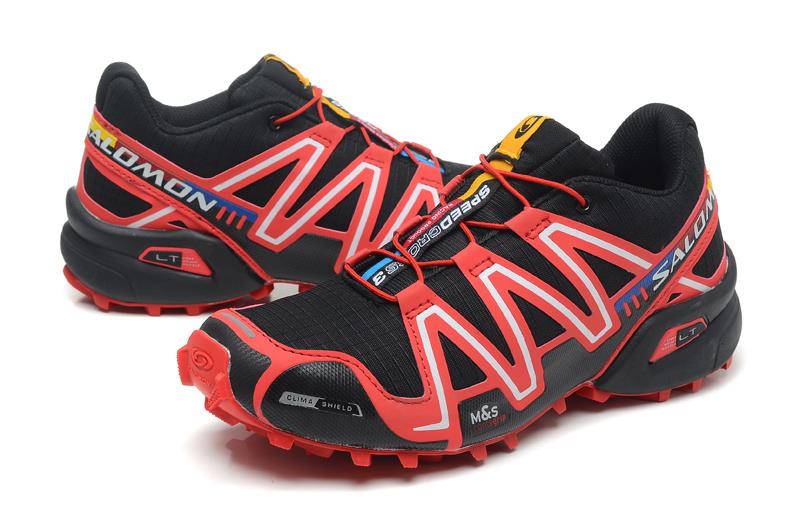 Black, red and white Salomon outdoor casual retro Speed Cross III  surface hiking sneakers men's hiking shoes 40-46