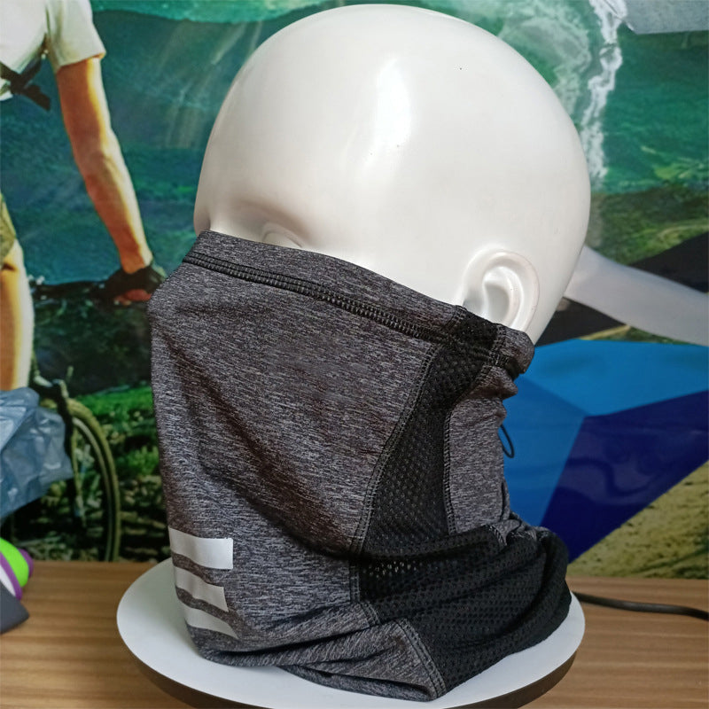 UV Protection Ice Silk headgear Face Cover Neck Tube Outdoor Sports Bandana Scarf mesh Breathable Hiking Scarf Neck Gaiter Bandana multifunctional