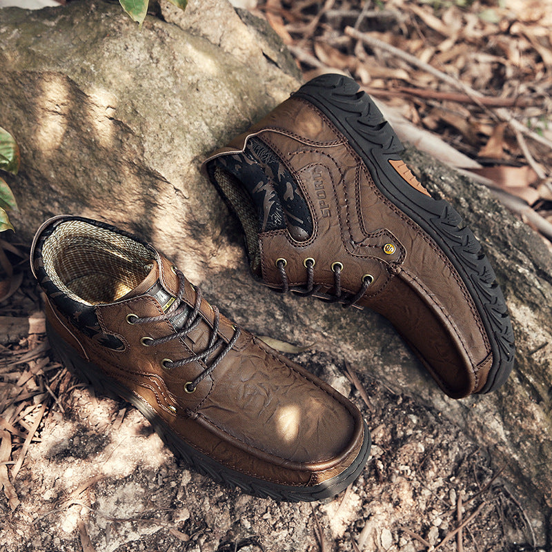 boots men's large size men's shoes autumn new short  -top shoes men's sports casual shoes retro trendy shoes