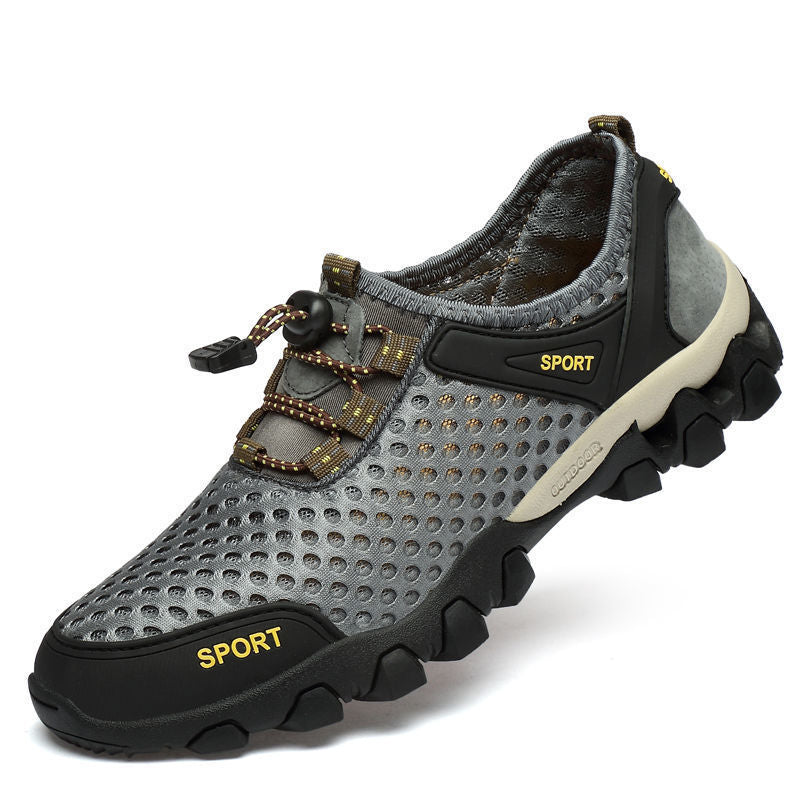 Explosive style men's outdoor leisure breathable mesh hiking shoes