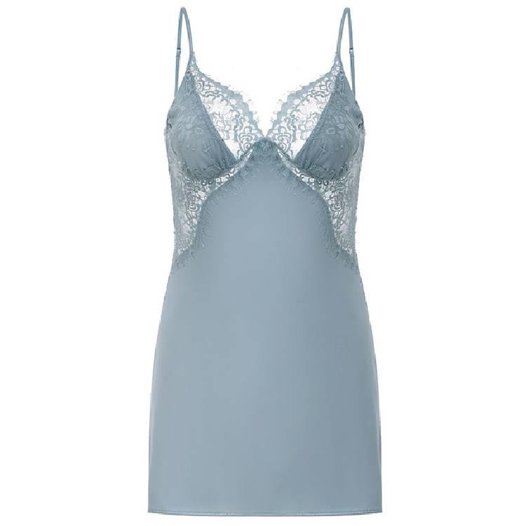 مثير المرأة ملابس خاصة منظور الدانتيل فستان النوم رقيقة ملابس المنزل ملابس النوم الحرير بلا أكمام ثوب النوم فستان سهرة حجم M XXL 