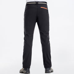 Reflective Men's Winter Hiking Pants Men Warm Fleece Softshell Trousers Outdoor Sports Thick Trekking Skiing Waterproof Pants