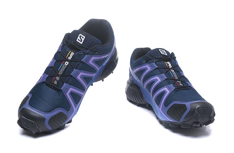 Black and purple Salomon outdoor casual retro SPEED CROSS 4  surface hiking sneakers women's hiking shoes 36-42