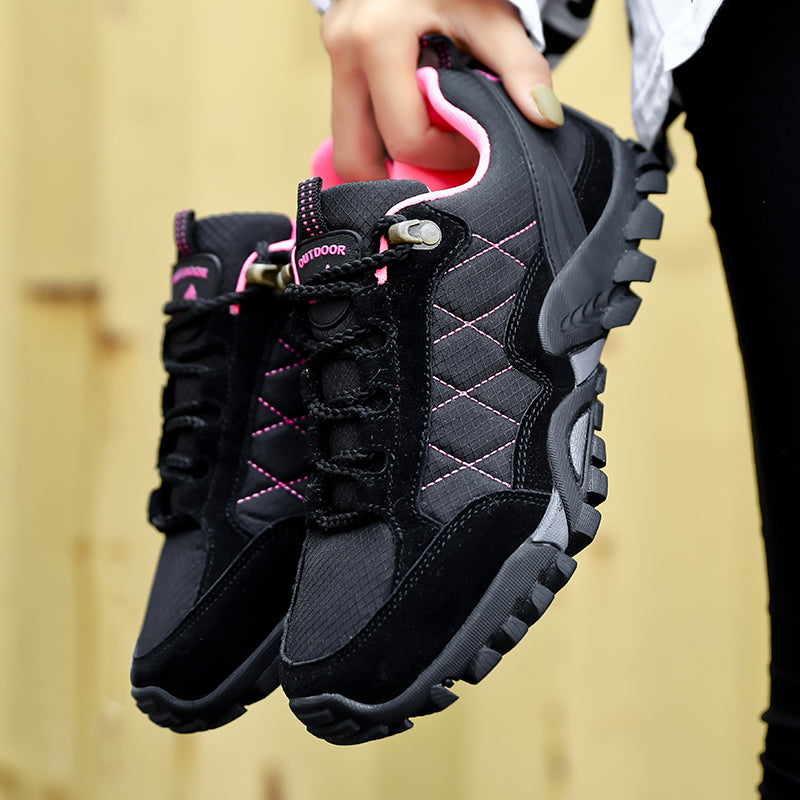 New style suede leather outdoor waterproof hiking shoes women's shoes