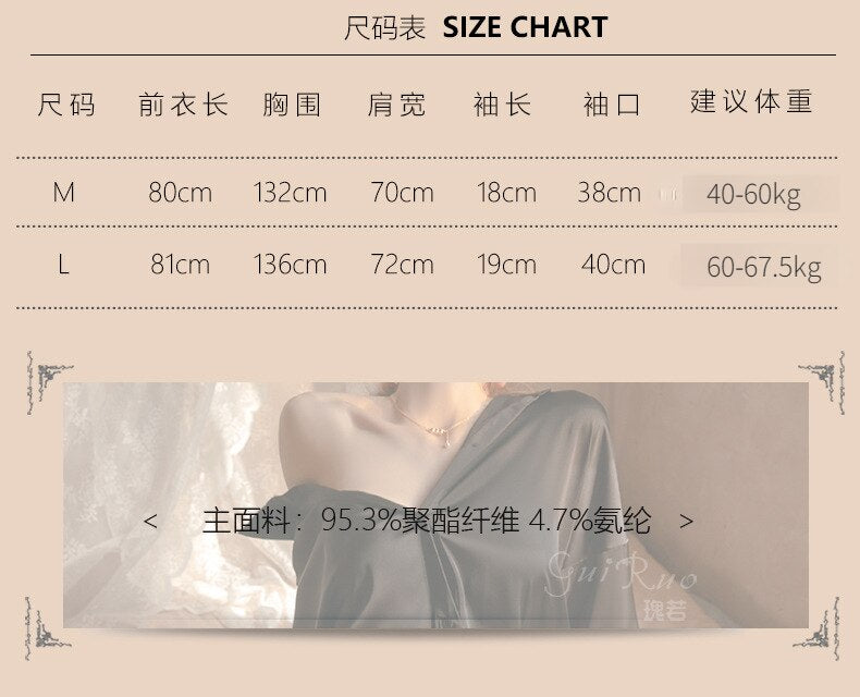 Boyfriend Style  Shirt Pajamas Women Sexy Sleepwear Deep V Nightdress Thong 2 Sets Satin Slip Nightgowns Femme Lingerie