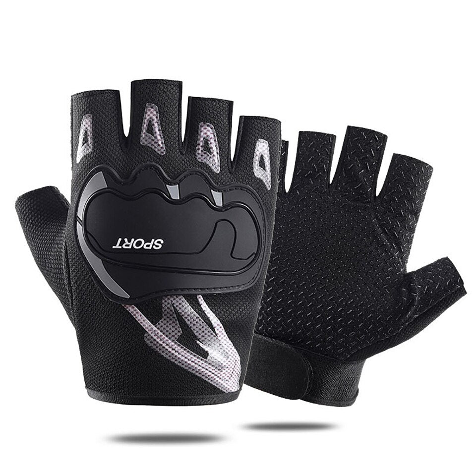 ycling Half Finger Gloves High Elastic Anti-slip Breathable Shockproof Outdoor Fishing Running Hiking Sports Gloves