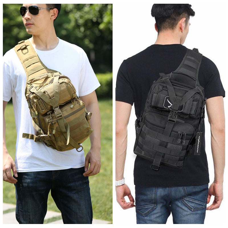 Tactical Military Shoulder Bag 20L Shoulder Backpack Army Chest Pack Outdoor Camping Hiking Fishing Hiking Backpack