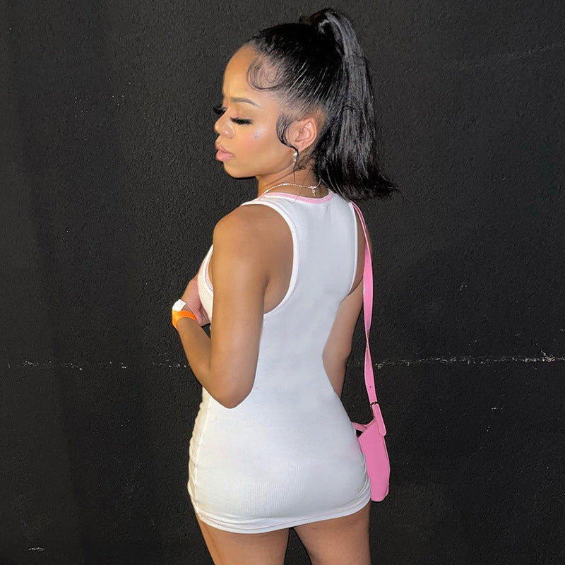 النمط الأوروبي والأمريكي محاكاة اليد الصغيرة الخامس الرقبة مثير فتاة الساخنة فستان قصير للنساء