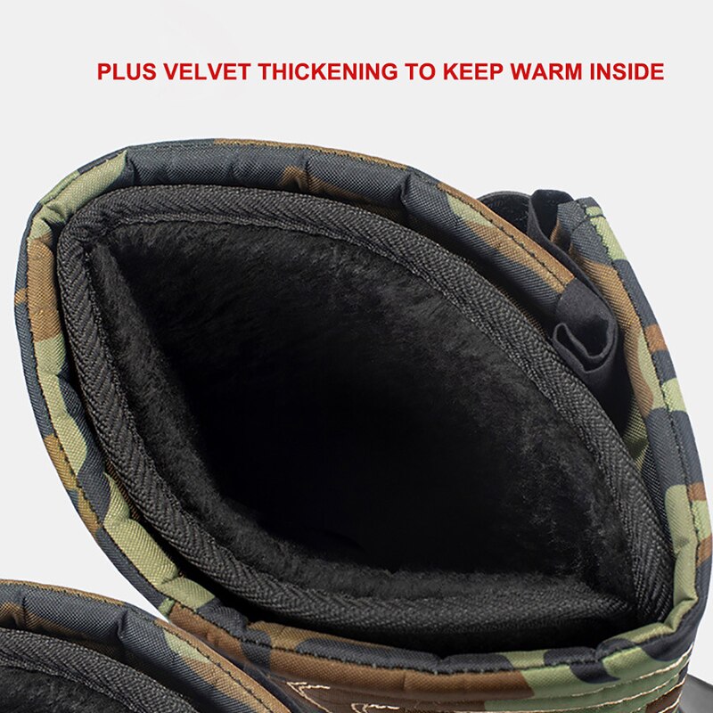 Men Snow Boots Camouflage Platform Rain Boots Men Shoes Super Warm Non-slip Waterproof Outdoor Hiking Winter Boots For Male