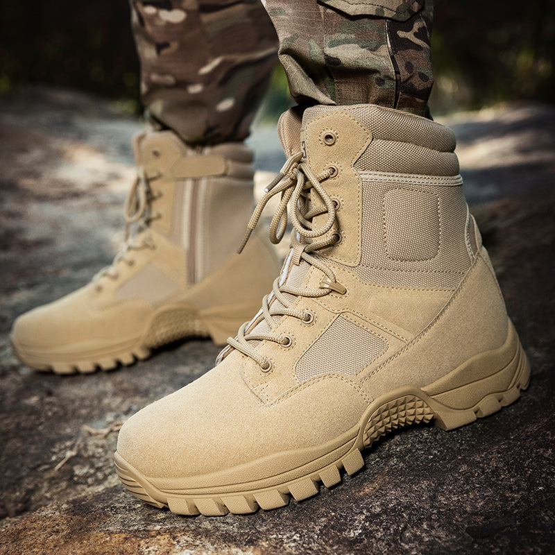 Men's Military Boots Safety Boots Snow Boots Suede Leather Outdoor Waterproof Boots Field Desert Military Combat Boots Men's Tactical Boots Size 39-46