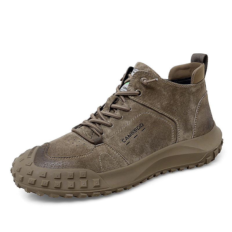 Men's shoes warm winter outdoor leather hiking shoes men's sports casual shoes  hiking tooling shoes