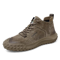 Men's shoes warm winter outdoor leather hiking shoes men's sports casual shoes  hiking tooling shoes