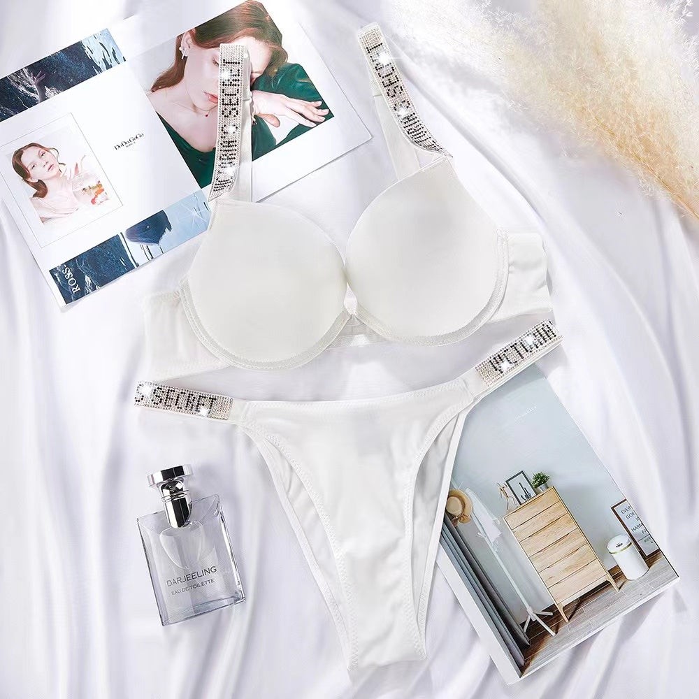 Adjustable Bra Set Lace Sexy Lingerie V Push Up Bra Plus Size