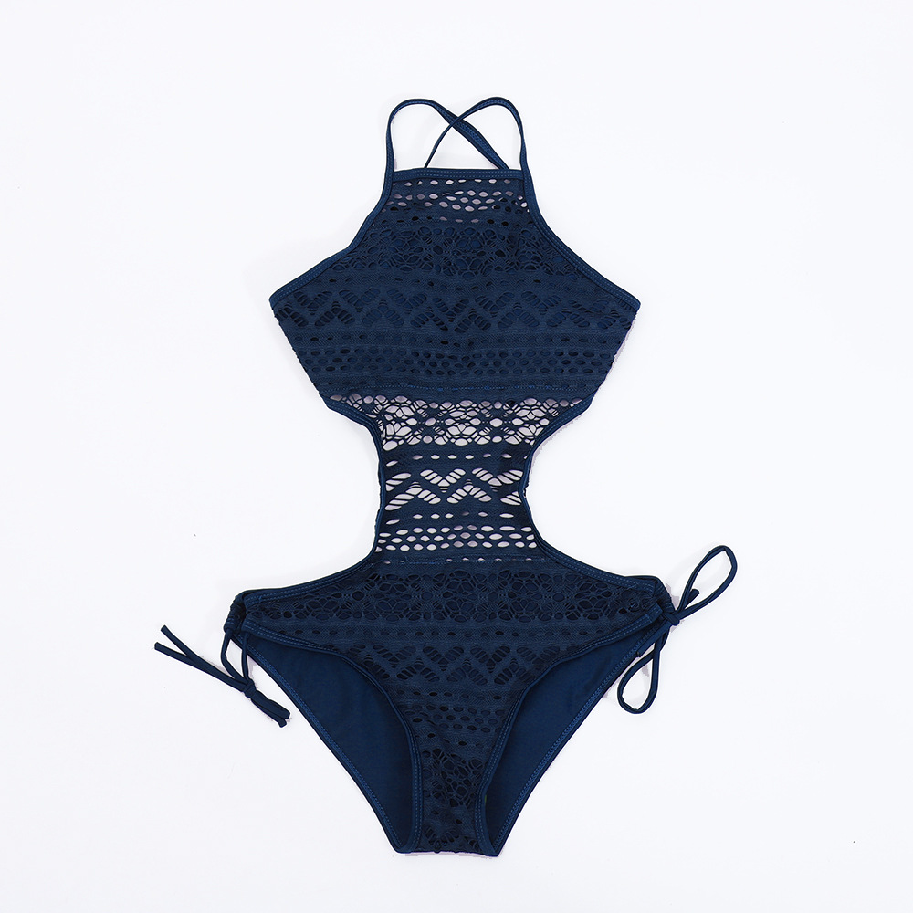 One-piece swimsuit European and American fashion lace hollow bikini swimsuit
