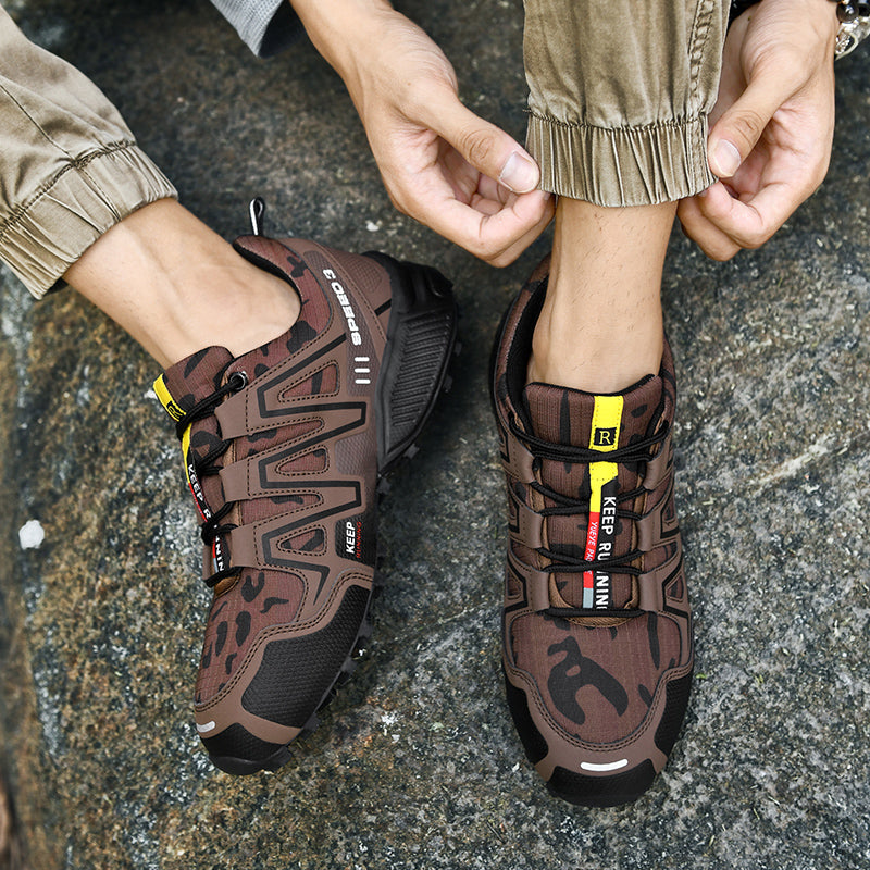 Outdoor Hiking Shoes Plus Size Men's Camouflage Hiking Shoes Lightweight Sneakers