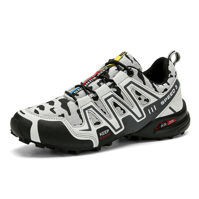 Oversized men's shoes, outdoor sports and leisure shoes, breathable mesh anti-skid travel shoes, running shoes, breathable, fashionable and trendy tem