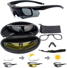 Military Bulletproof Glasses Outdoor Tactical Goggles Shooting Cs Riding Mountaineering  Three Sets Of Lenses