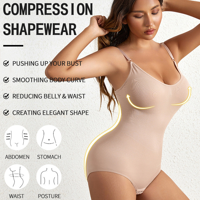 One-piece body sculpting seamless tummy control shaping push-up gathered large size corset postpartum waist waist corset body sculpting underwear