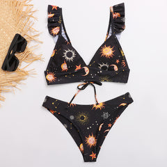 Swimwear sunflower new swimsuit bikini