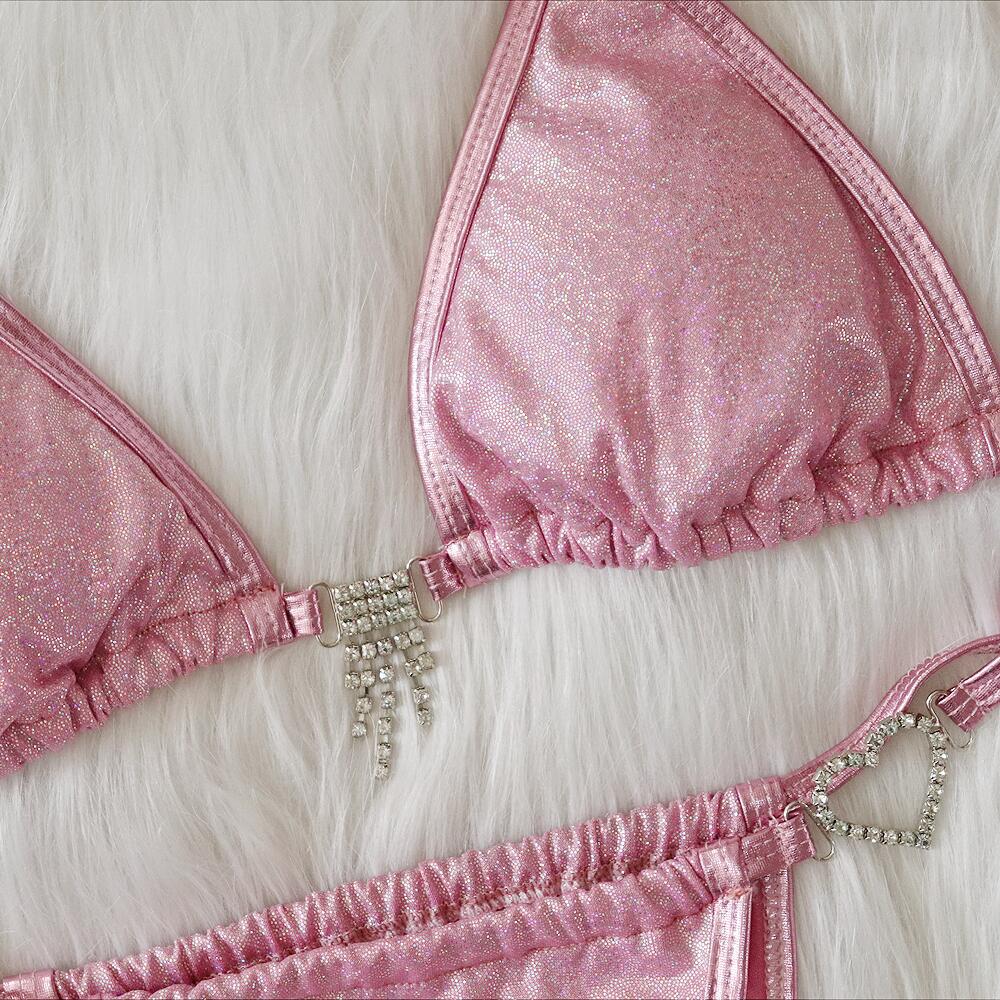 Swimsuit Sexy Heart Crystal Diamond Tassel Swimsuit