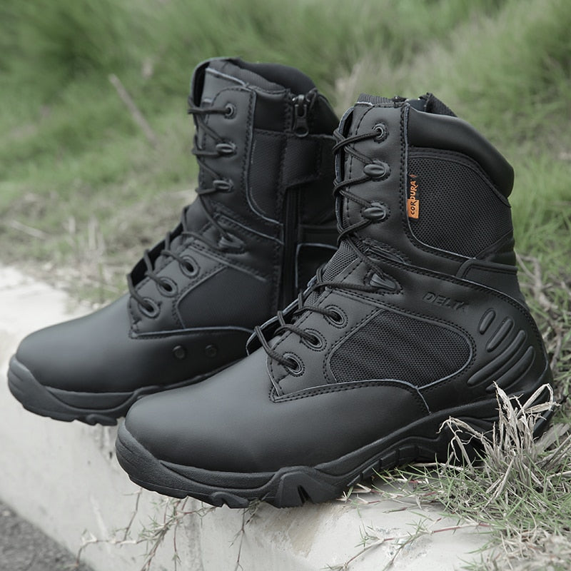 Men Desert Tactical Military Boots Mens Work Safty Shoes Special Force Waterproof Army Boot Lace Up Combat  Boots Big Size