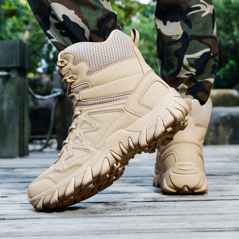 Men's outdoor hiking shoes military training shoes men size 39-46 hiking shoes snow boots  -top leather outdoor shoes camping holiday sports shoes