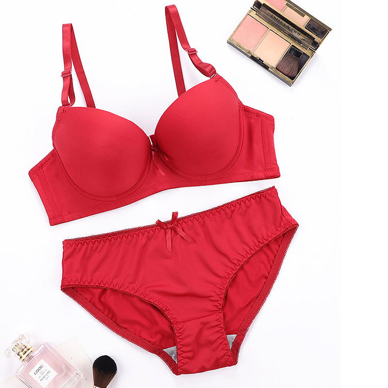 Women's Sexy Underwire Bra Set Women's Underwear Full Coverage Cotton Bra Comfortable Breathable Push Up Bra Top Push Up Daily Breast Lift Underwear