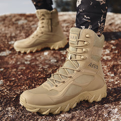 New Men's    Military Leather Boots Special Forces Tactical Desert Combat Men's Boots Outdoor Shoes  Boots