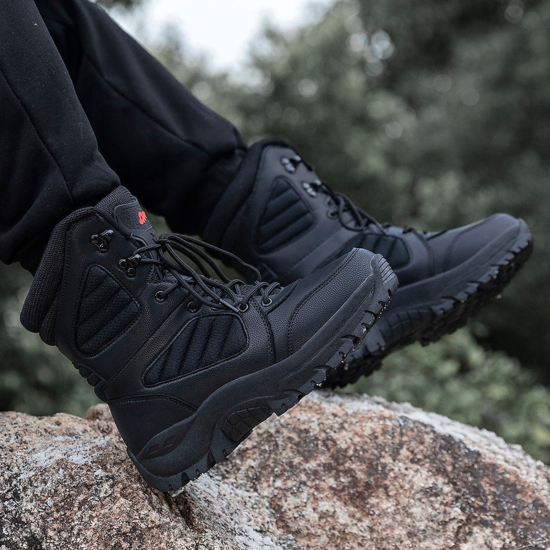2023 جديد أحذية الثلوج أحذية السلامة الرجالية في الهواء الطلق الأحذية العسكرية القتالية أحذية المشي لمسافات طويلة الرجال أفضل أحذية جيش نعال مقاومة للاهتراء