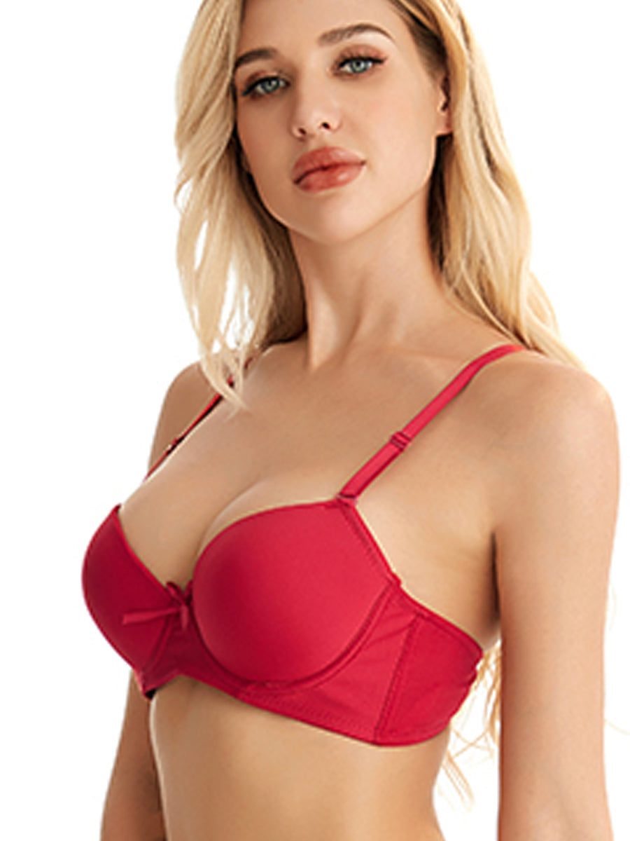 Women's Sexy Underwire Bra Set Women's Underwear Full Coverage Cotton Bra Comfortable Breathable Push Up Bra Top Push Up Daily Breast Lift Underwear