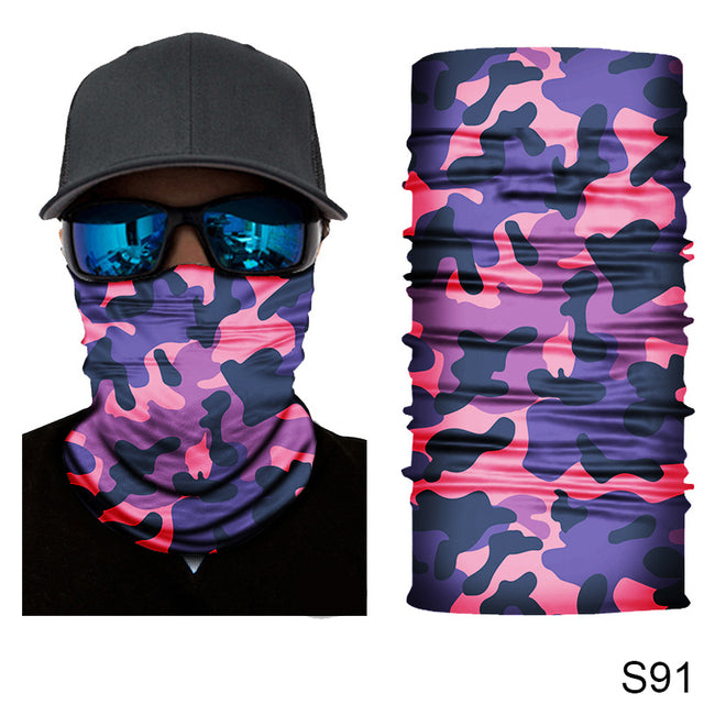Camouflage Cycling Face Mask Tactical Military Scarf Neck Gaiter Men Seamless Bandana Women Headband Balaclava Tube Face Shield