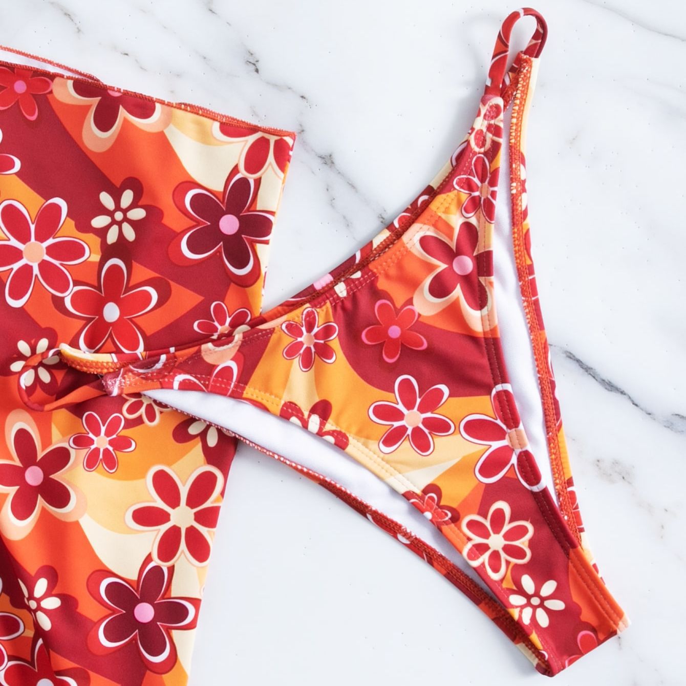 New Split Print Bikini Exclusive Sexy Swimwear Women