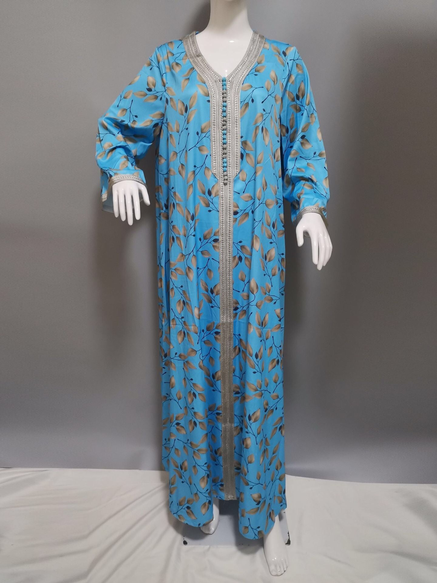 MD Abaya Dubai Turkey Muslim Boho Dress 2021 Women Kaftan Abayas African Print Long Sleeve Dresses Elegant Ladies Wedding Party