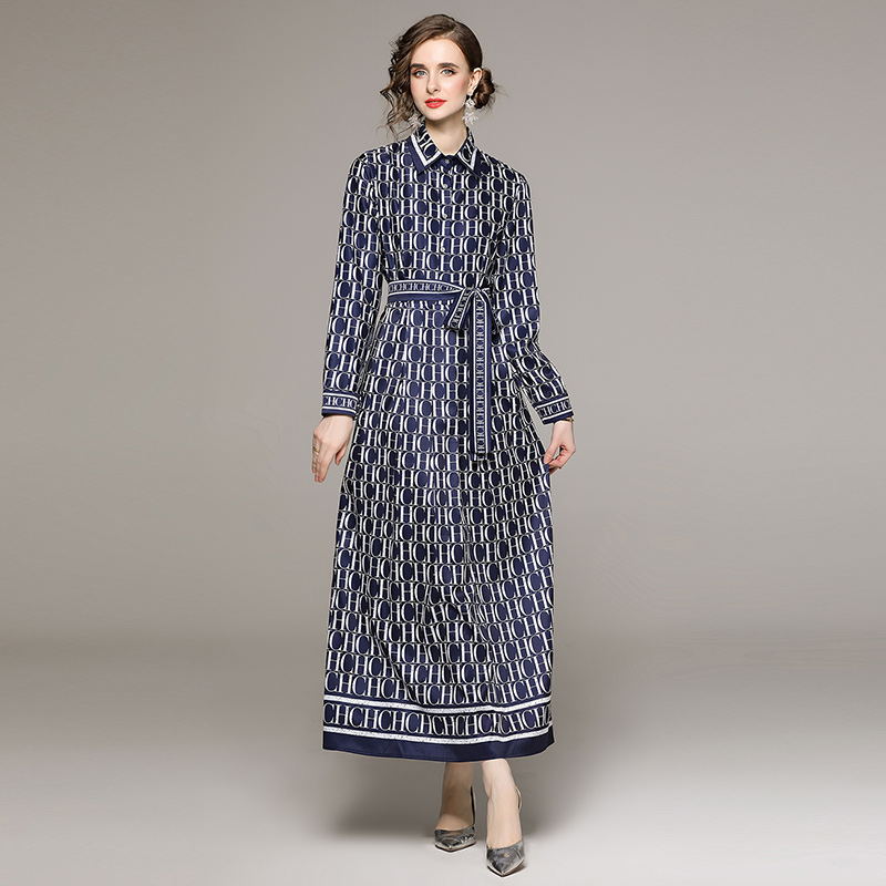 Temperamental Women Summer Long Dreese Peter Pan Collar Big  Sweet Vestidos Bodycon Comfortable Mid Calf Floral Skirts