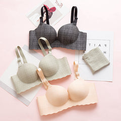 Korean style women's push-up bra without steel ring cute and comfortable underwear