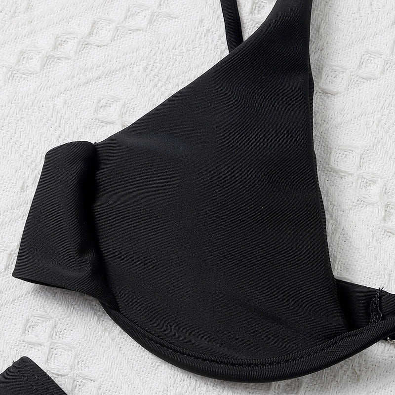 New Push Up Underwire Split Multicolor Bikini Swimsuit